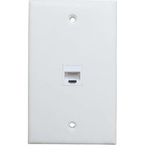 Plaque murale Ethernet 1 port (1 unité), avec connecteur Keystone RJ45 femelle-femelle intégré. (1/5)