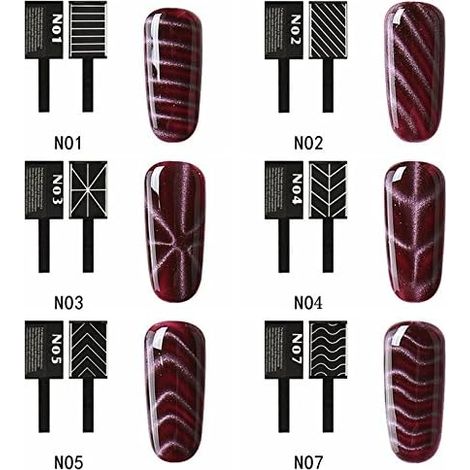 6PCS Nail Cat Eye Bâton Magnétique 3D (1/3)