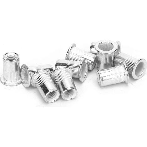 200 pièces écrous à sertir en aluminium fileté insert fileté fixation professionnelle M6 (1/5)