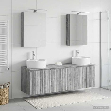 vidaXL Bathroom Cabinet Set 5 pcs Grey Sonoma Engineered Wood (1/5)