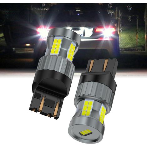 7443 Ampoules LED 12V Super Lumineuses Blanc Sans Erreur Anti Hyper Flash Feu de Recul Feu de Stationnement Feu de Freinage, 2 Pièces (1/5)