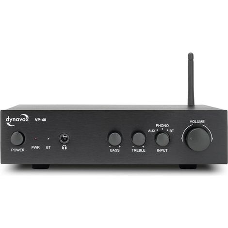 Dynavox VP-40 Amplificatore Stereo 2 x 20 W Nero Bluetooth®