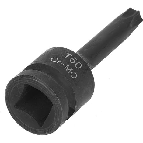Adaptateur de douille 1/2" pour clé à choc, embout étoile T50, douille hexagonale pour réparation automobile, outillage mécanique, accessoire de vissage robuste (1/5)