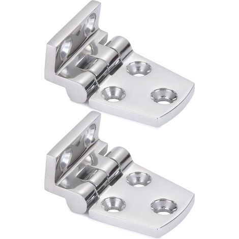Robustes Bootsscharnier Scharnier für Deck und Stauschränke auf Booten Bootsscharnier aus Edelstahl Kurzes versetztes Lukenscharnier Edelstahl 38 (1/4)