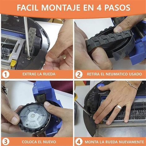 Kit de reemplazo de protectores antidesgaste para neumáticos de aspiradoras robot 5/6/7/8/9/I7 S9+ (como se muestra en la imagen: SZRH AM) (1/4)