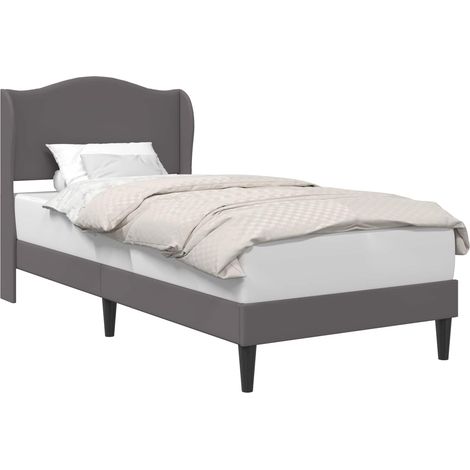 Estructura de cama Gris 80 x 200 cm Cuero sintético vidaXL (1/5)