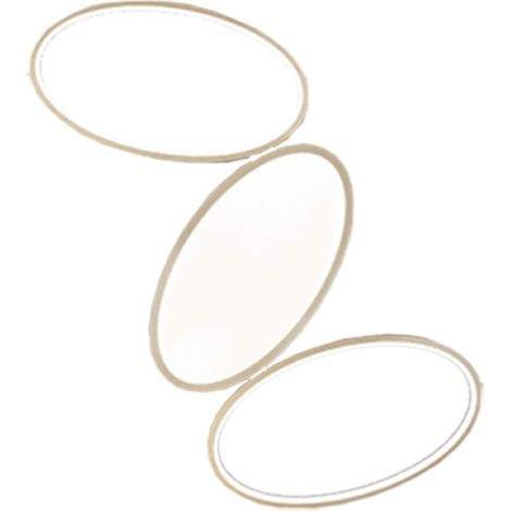 Plafoniera Led RICE in metallo e diffusore in acrilico Oro 63x40 cm (1/3)