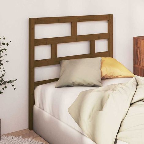vidaXL Cabecero de cama madera maciza de pino marrón miel 81x4x100 cm (1/5)