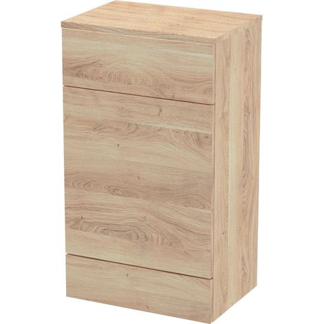 Alrewas Contemporary Floor Standing WC Unit, Bleached Oak, 500mm