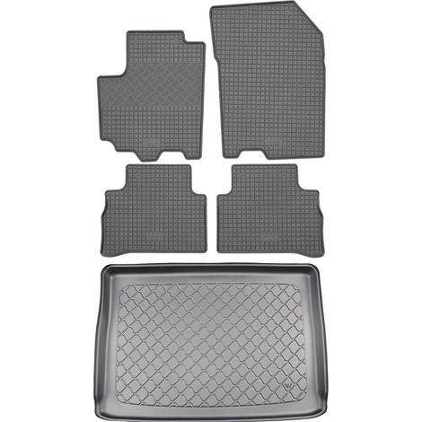 Set di tappetini in gomma per auto e bagagliaio per Suzuki Vitara / Vitara Hybrid SUV (5 porte) dal 2019 al 03.2020 / 01.2020.