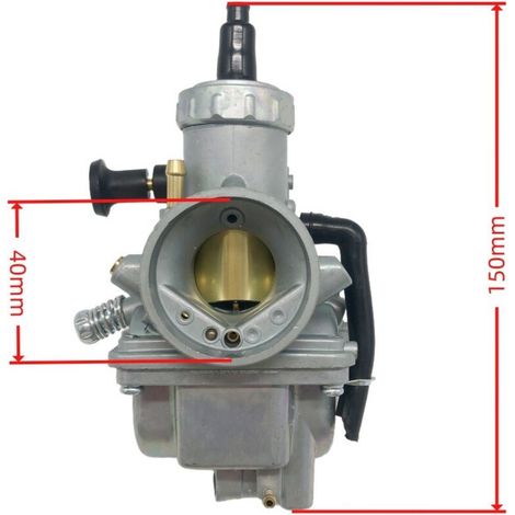 Coude de carburateur VM22 pour motos 125 cm³ et 140 cm³, notamment XR50 et CRF70 (404-085). Haute efficacité de pulvérisation, démarrage à froid en douceur, équipement d'origine.