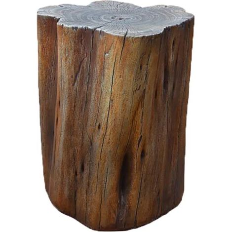 Elementi Sitzhocker für Feuerstelle in Baumstamm-Optik, braun, 35 x 37 x 45 cm (L x B x H)