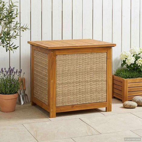 Scatola di Stoccaggio per Giardino 185 L 60 x 50 x 56 cm Beige vidaXL (1/5)