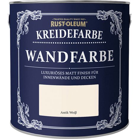 Rust-Oleum Kreidefarbe Wandfarbe 2,5 L antik weiß Kreidefarbe