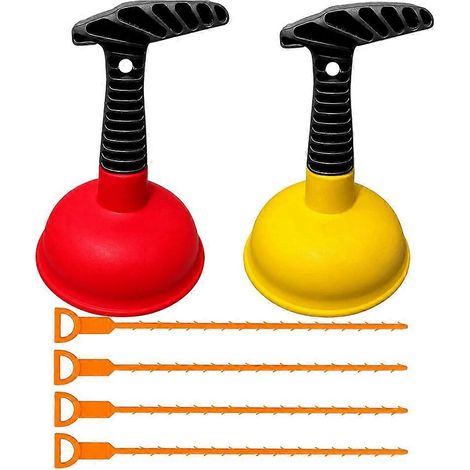 Ensemble ventouse pour évier avec poignées, ventouse pour évier, déboucheur de canalisations, solution de rangement pour la maison et pour le débouchage d'urgence - JBMEDIA (1/4)