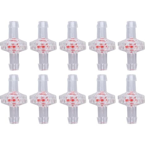 Clapet Anti-retour 1 Voie PP, 10pcs, Clapet Anti-retour D'Arrêt D'eau, Diaphragme Barbe pour L'alimentation, 7mm transparent (1/5)