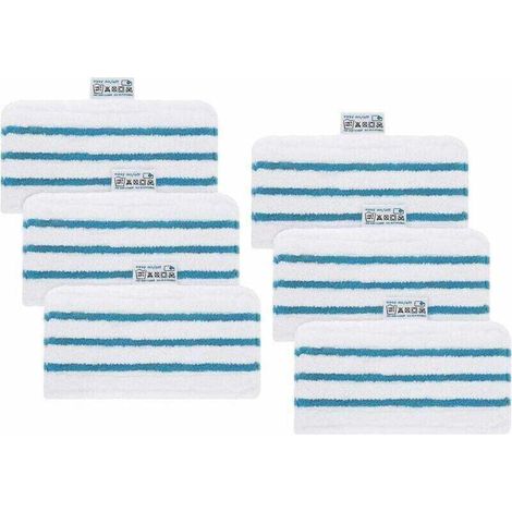 Confezione da 6 panni in microfibra lavabili per scope a vapore Black & Decker FSMP20, XU, FSMH1321JMD, FSM1500, FSM1600, FSM1610, FSM1620, FSM1621, FSM1630, FSMH162 --Crezuo-Crezuo