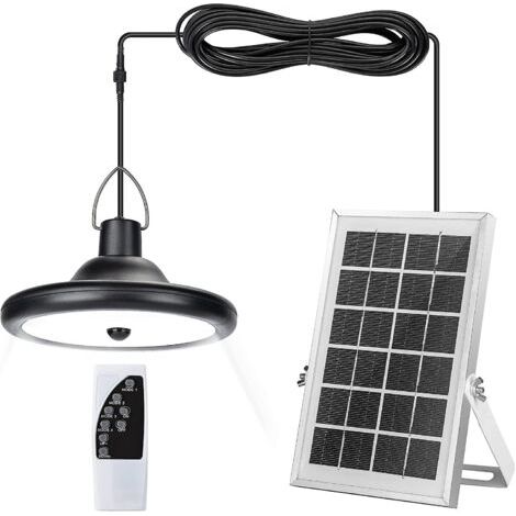 [JAMAIS UTILISÉ]Lampe solaire, 4 modes, 6 niveaux de luminosité, avec détecteur de mouvement, télécommande, lumière blanche (1/5)