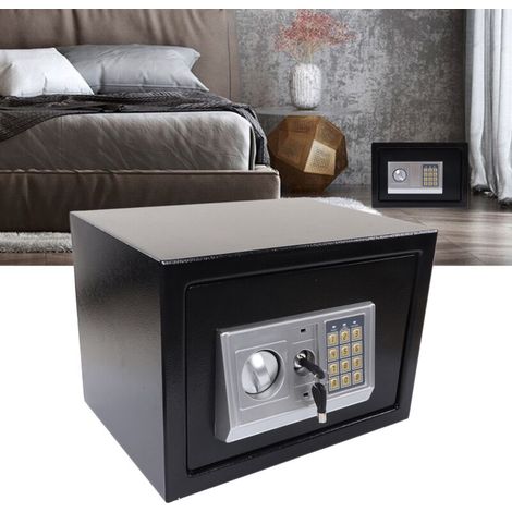 Coffre-fort numérique avec mot de passe et clé de déverrouillage, armoire de sécurité domestique multifonctionnelle (1/4)