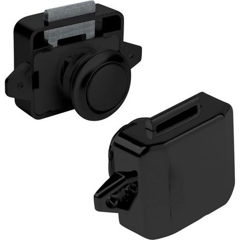 2 serrature a pulsante, pomello da 15/18 mm, serrature senza chiave per porte di camper, barche, yacht, furgoni camperizzati e ante di armadi. (1/5)