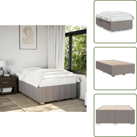Bettgestell ohne Matratze Taupe 120x190 cm Stoff - Bettgestell - Bettgestelle - Bett - Betten (1/5)