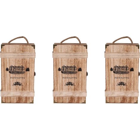 Vintage-Holzkisten für 2 Rotweinflaschen – Transportbox, Aufbewahrung, Aufbewahrung, Präsentation, Geschenkidee für Geburtstage, Partys oder Weihnachten (1/5)