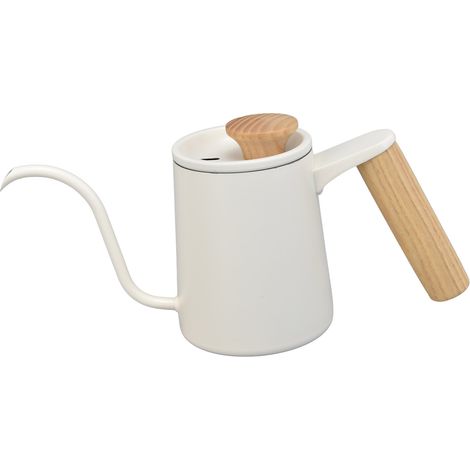 Cafetière à filtre en acier inoxydable avec poignée et bec verseur en col de cygne long, 350 ml, blanc mat, 350 ml (1/5)