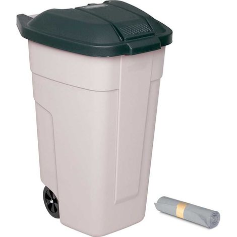 BRB 100 Liter Wertstoffsammler + 50 Müllsäcke gratis (beige/anthrazit)