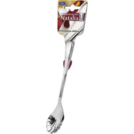 Cuchara de azúcar Natalia, acero inoxidable, diseño brillante. (1/3)