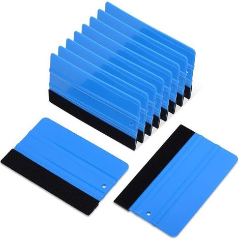 Fensterfolienabzieher – 10-teiliges Set, strapazierfähige Gummilippe mit verstärkter Faserkante, ideal für Auto- und Fenstertönung