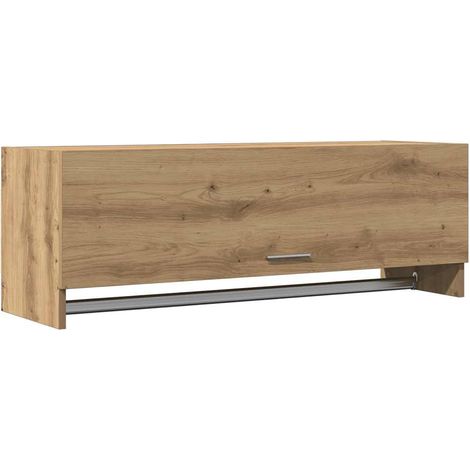Armario de madera de ingeniería roble artesanal 100x32,5x35 cm vidaXL
