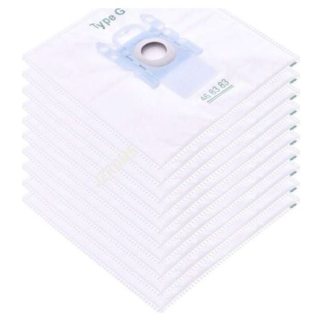 Set of 10 bag filters for dust bags for Bosch Type G/MegaFilt Super Tex BBZ41FG 468383, VBBS600V00, 6000...6999, 32A2, 42A04 (1/4)