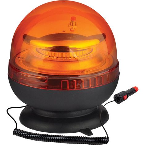 Balise rotative STAK 12/24 V, 20 W avec base magnétique et connecteur allume-cigare. (1/5)