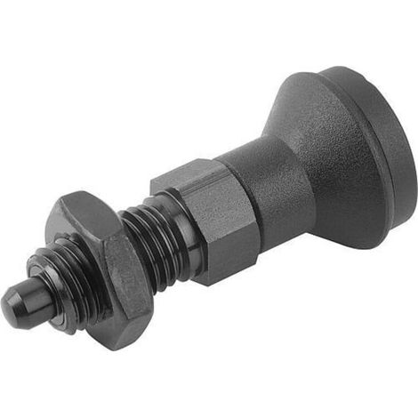 KIPP Arretierbolzen GR.3 D1=M16X1,5 D=8 Form B ohne Rastnut mit Kontermutter St. (1/4)