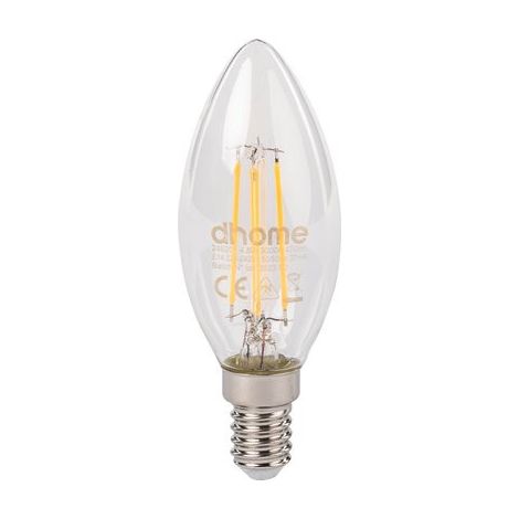 AMPOULE LED C FLA CL E14 3000K 470 DHOME C35-1C 4.5W E14 3000K 220-240V (1/5)