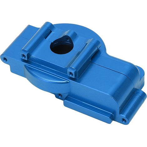 Carter de boîte de vitesses central en alliage d'aluminium, pièce de rechange améliorée pour voiture RC Traxxas LaTrax 1/18 (bleu). (1/5)
