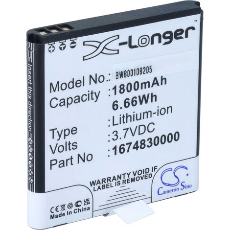 vhbw Batterie remplacement pour Falk 1674830000 pour GPS appareil de navigation (1800mAh, 3,7V, Li-ion) (1/5)