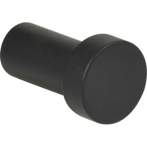 Technikteam Kleiderhaken Wand Bodon ø 18mm - Wandhaken zum Schrauben - rund, Stahl schwarz matt pulverbeschichtet (1/2)