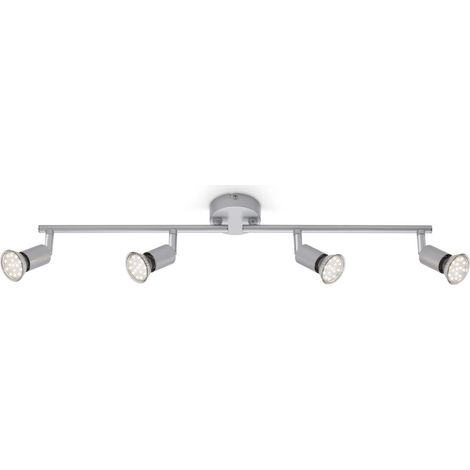 LED Deckenleuchte Spotleuchte BRILONER LEUCHTEN PICCO, 3 W, 250 lm, IP20, titanfarbig, Metall, inkl., 4x GU10, 60,5 x 8 x 10,5 cm (1/4)
