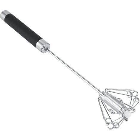 Fouet, Batteur Manuel Semi-Automatique, Batteur à œufs Manuel en Acier Inoxydable, Batteur Rotatif Multifonctionnel pour Fouetter, Battre et Mélanger, Cadeau pour les enfants Mère