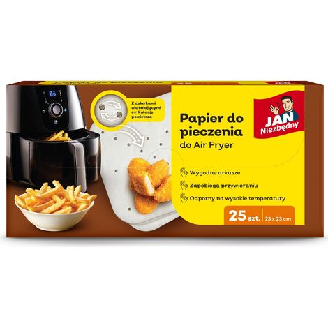 Papel de hornear JAN essential para freidora de aire - 25 unidades
