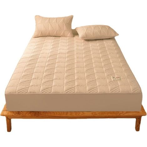 Housse de matelas antidérapante en coton brut de classe A, protège-matelas , couvre-lit tout compris pour hôtel et séjour chez l'habitant (1/5)