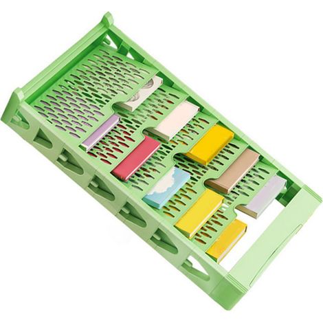 Étagère à livres multifonction simple, grande capacité, rangement mural à plusieurs niveaux, économise d’espace, bibliothèque 5 rayons vert, meuble de stockage compact (1/5)