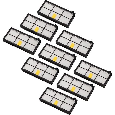 Filtres de rechange (paquet de 9) pour aspirateurs robots iRobot Roomba séries 800/900 (1/4)