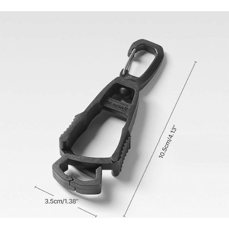 Lot de 2 pinces à gants porte-gants clips de ceinture pour travaux de construction noir portable (1/2)