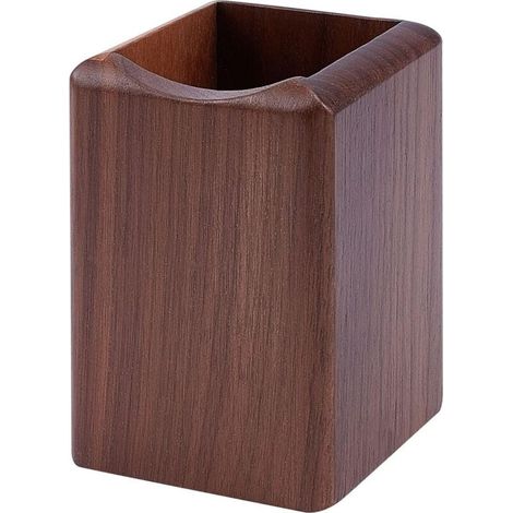 Pot à crayons en bois, XU, 70 x 70 x 99 mm, Pot à crayons en bois pour bureau, Maquillage, produit qualité supérieure, durable et fiable, matériaux sélectionnés, conforme normes - KZQ (1/4)