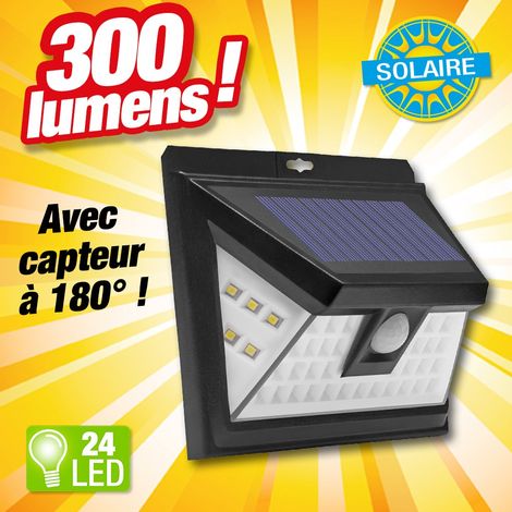 Projecteur à énergie solaire et détecteur de mouvement - 24 LED (1/2)