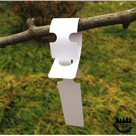 Étiquettes en plastique PVC blanches pour plantes – Lot de 200 – Dimensions 2 x 20 cm – Imperméables et faciles à écrire - KAEJYIUT-200 (1/5)