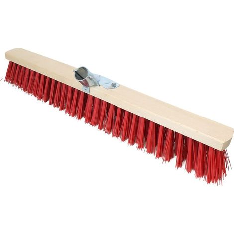 Linxor – 60 cm Holz-Straßenbesen – Steife Vinylfasern für raue Oberflächen – Effektive Außenreinigung (1/5)