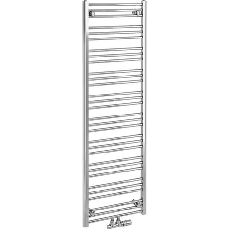 Radiateur de salle de bain ALBRECHT 500x1570mm, raccordement central, chromé (1/2)